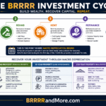 MACRS Depreciation for BRRRR Investors: Don’t Miss Deductions A professional infographic timeline detailing the BRRRR property investment cycle, specifically highlighting the exact point where MACRS depreciation begins.